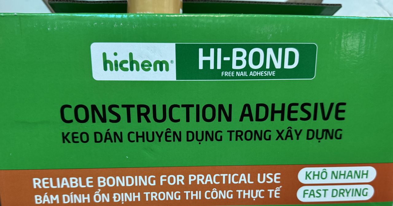 Mặt thùng keo Hi-Bond Hichem: keo dán chuyên dụng trong xây dựng